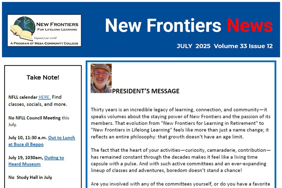 July 2025 newsletter