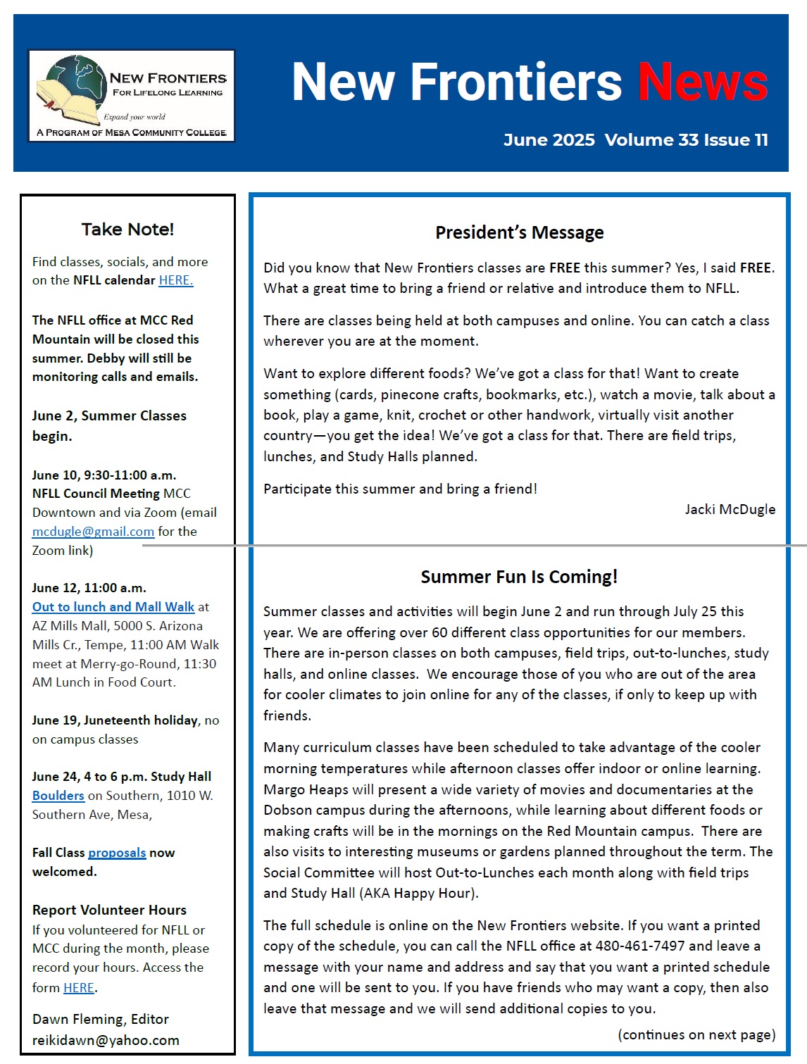 May 2025 newsletter