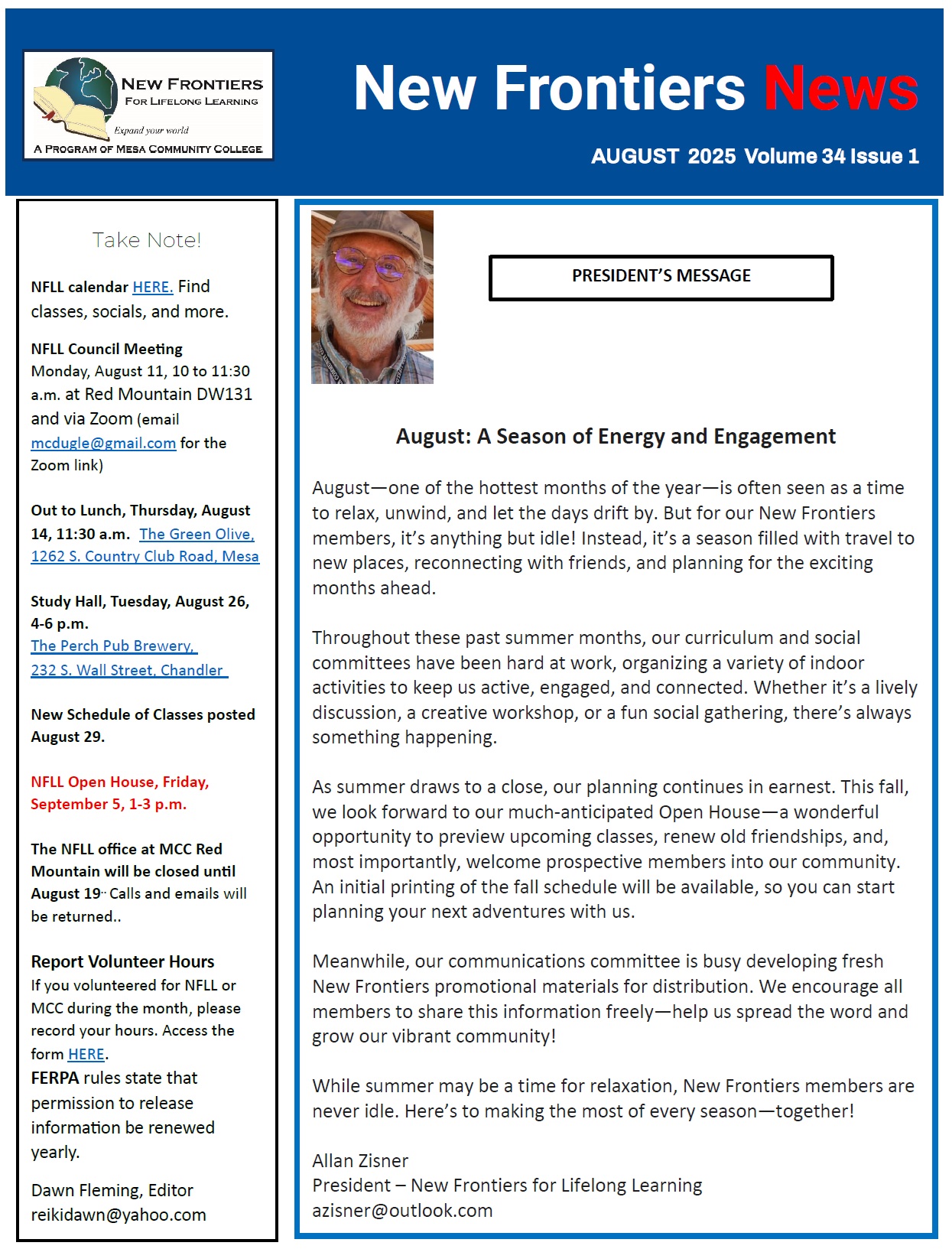 August 2025 newsletter