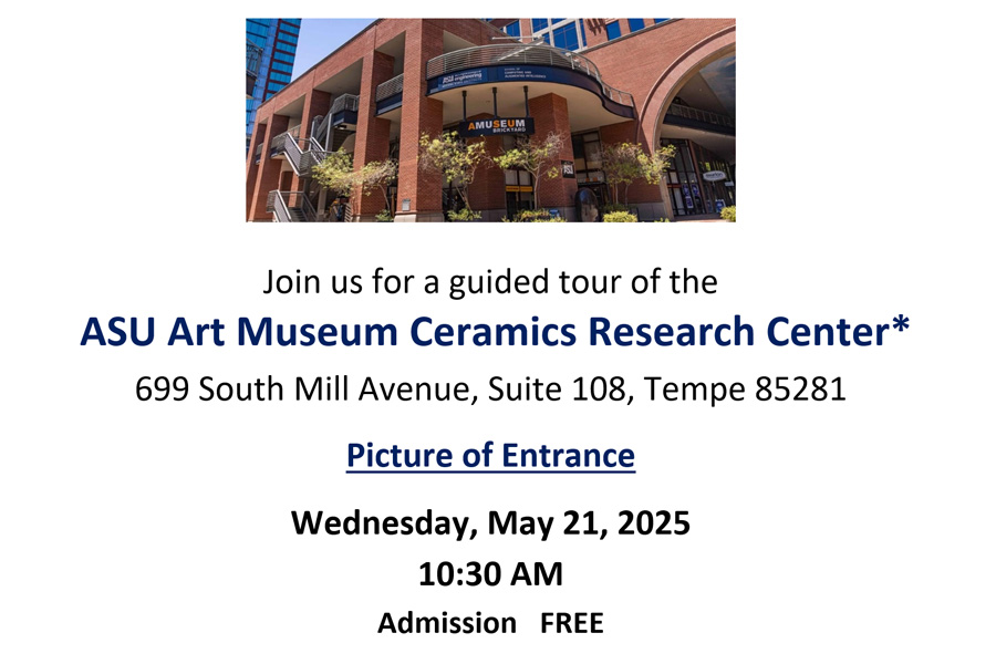 tour at ASU Art Museum Ceramics Research Center