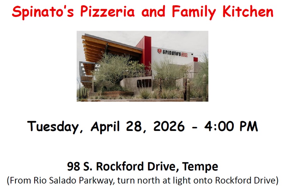 flyer for spinato's in tempe arizona 
