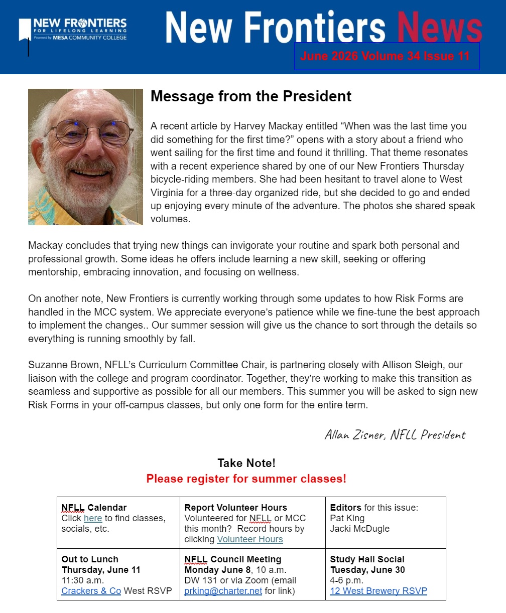 june first page newsletter