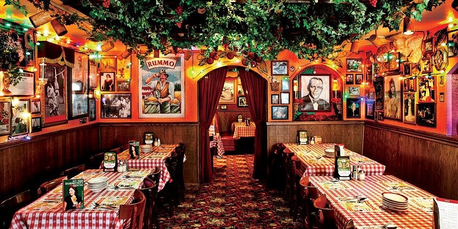 interior view of buca di beppo restaurant 