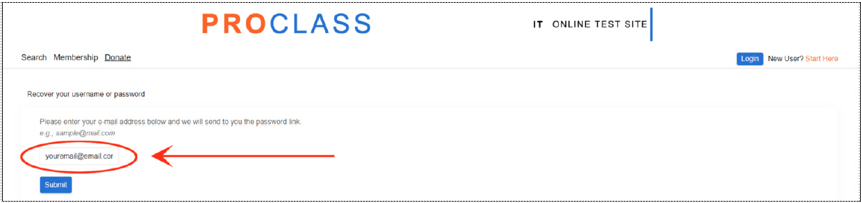Screen capture from ProClass for Step 2