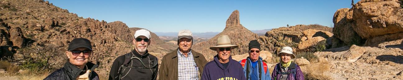 Group of New Frontiers participants on a hike