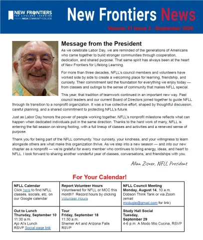 newsletter first page